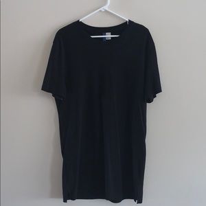 H&M LONG FIT T-SHIRT (BLACK, SIZE S)